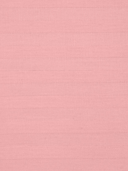 Italian Stripe King Size Bedsheet with 2 Pillow Covers | 210 TC Pure Cotton | Light Pink