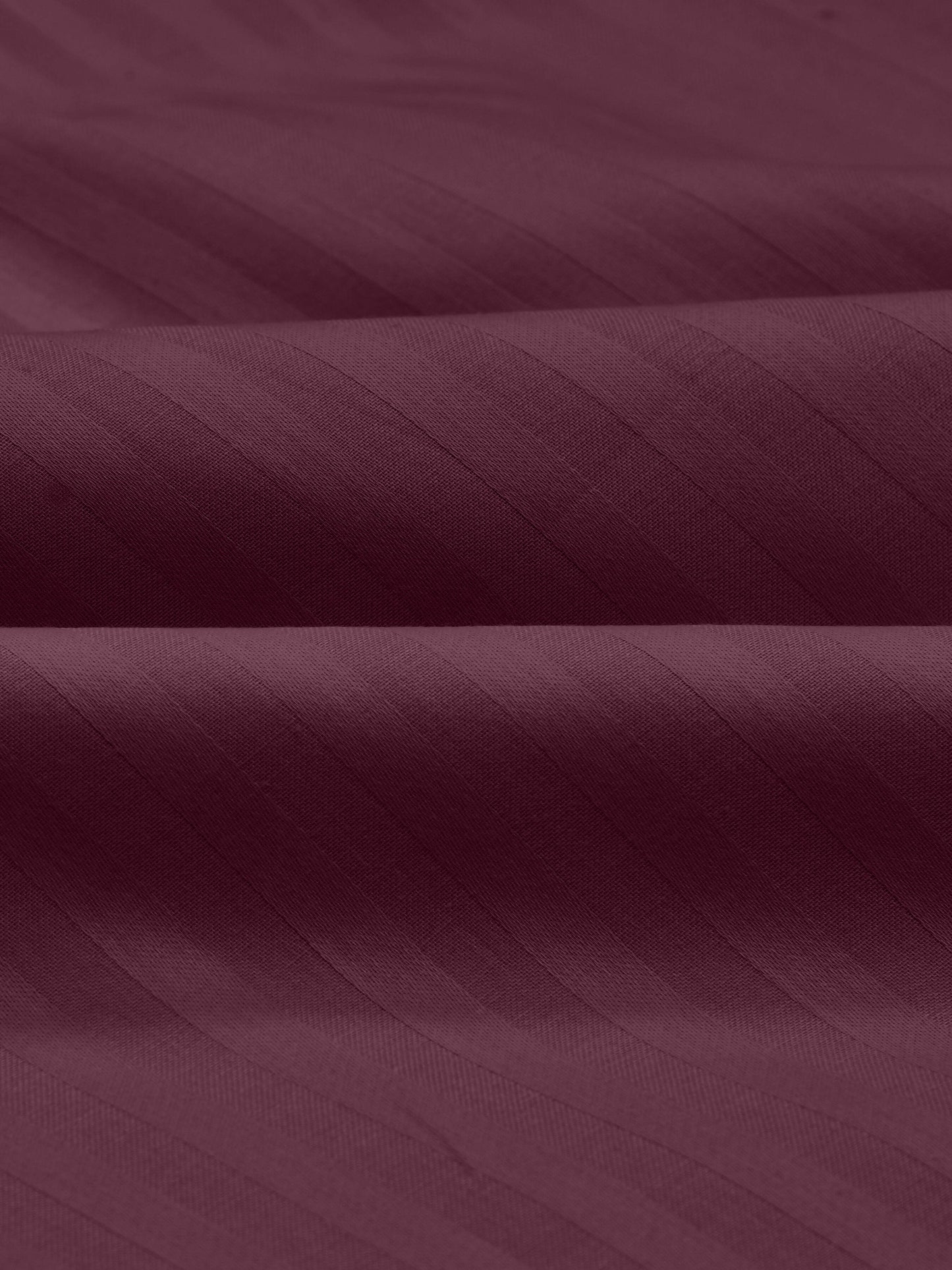Italian Stripe King Size Bedsheet with 2 Pillow Covers | 210 TC Pure Cotton | Red