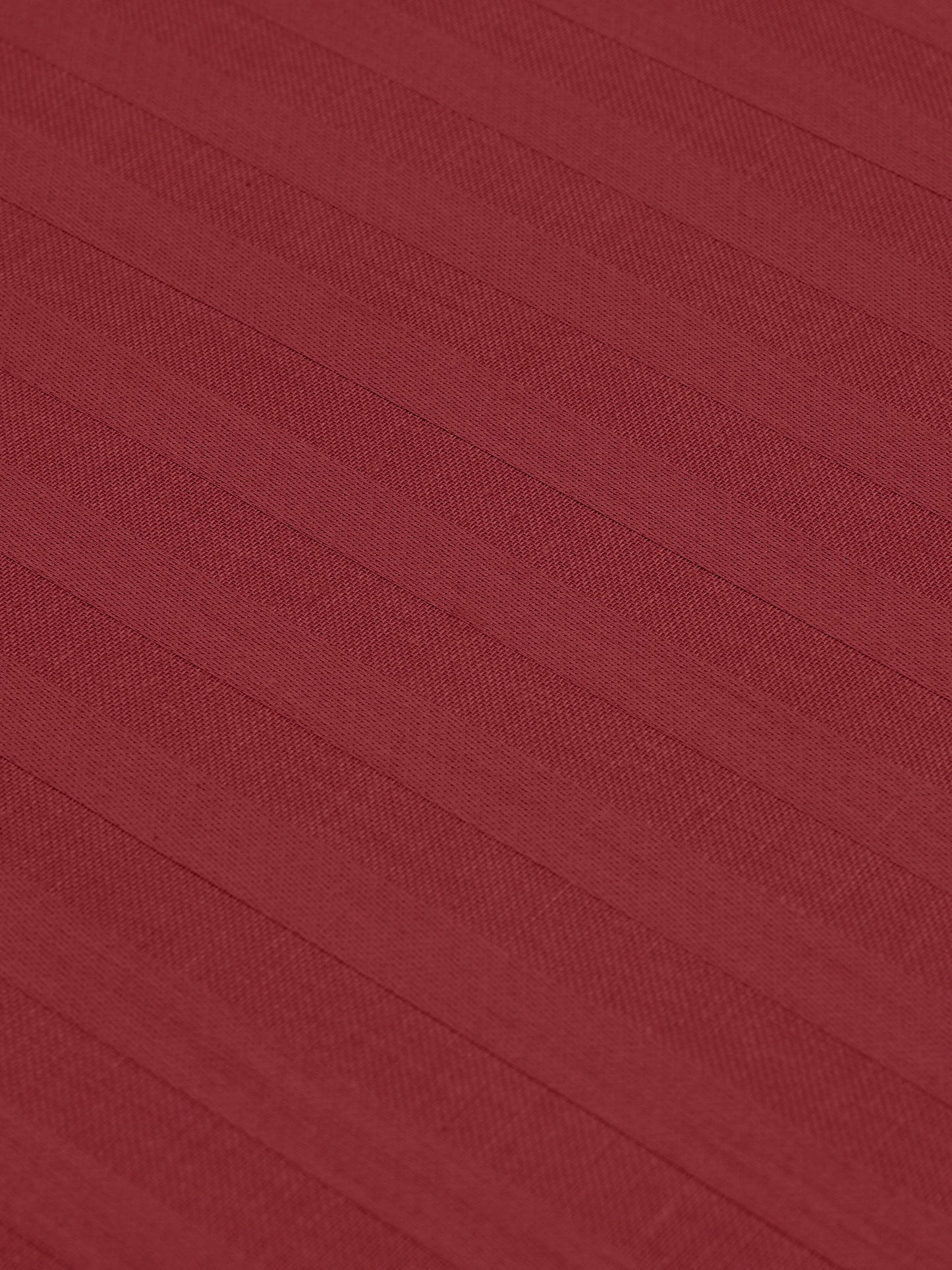 Italian Stripe King Size Bedsheet with 2 Pillow Covers | 210 TC Pure Cotton | Maroon