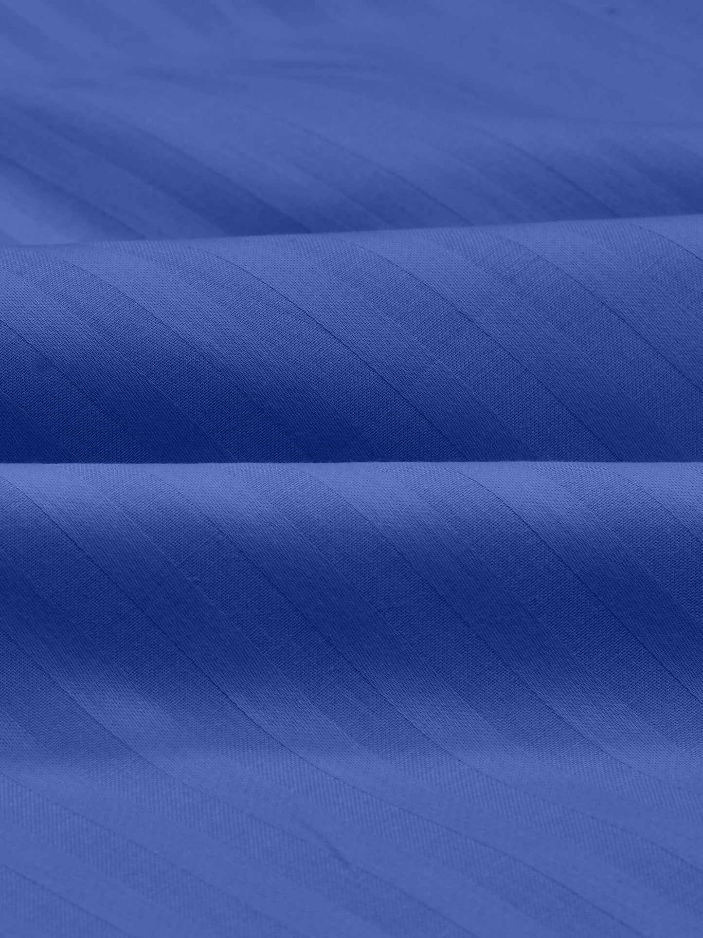 Italian Stripe King Size Bedsheet with 2 Pillow Covers | 210 TC Pure Cotton | Dark Blue