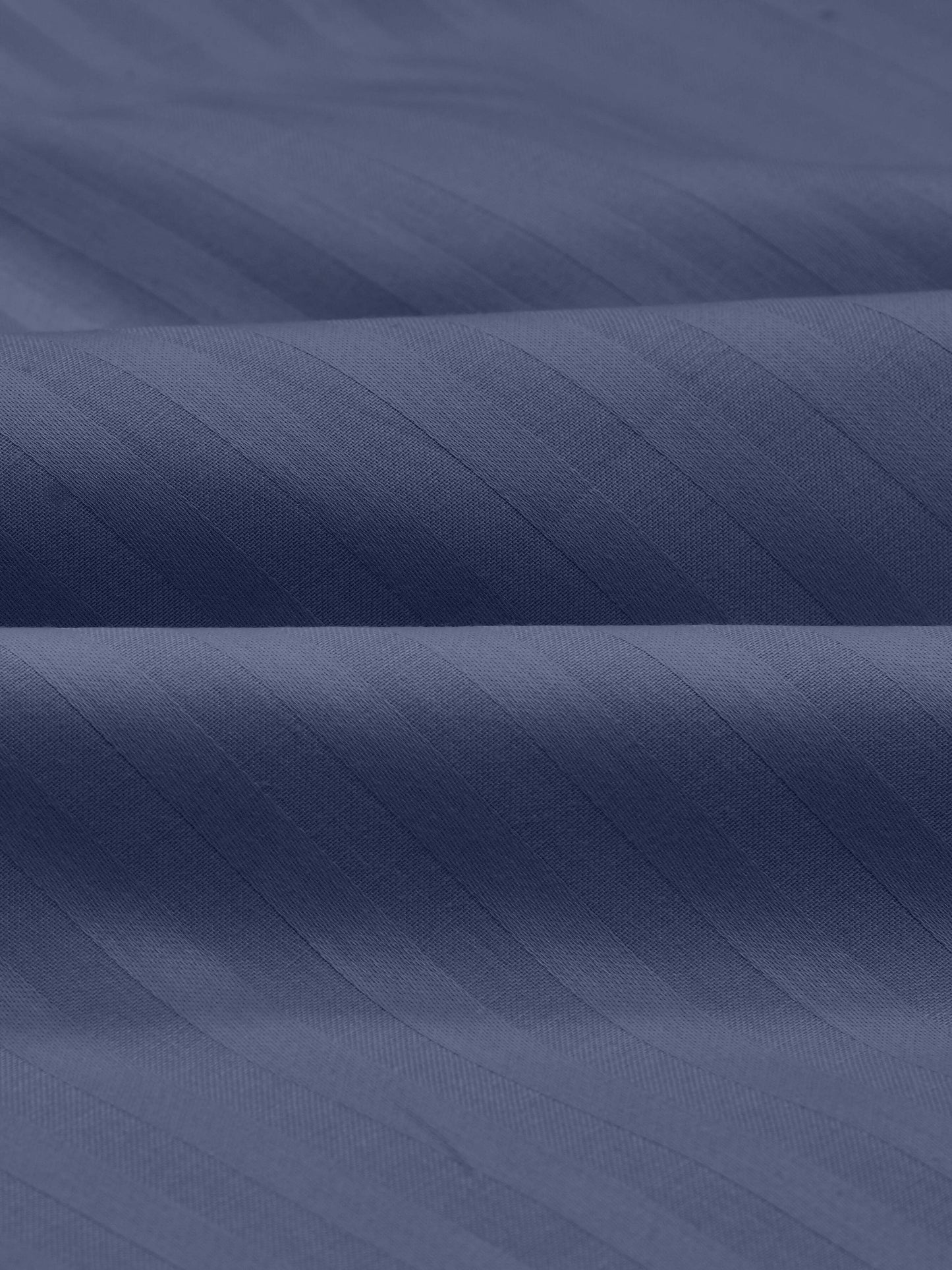 Italian Stripe King Size Bedsheet with 2 Pillow Covers | 210 TC Pure Cotton | Blue