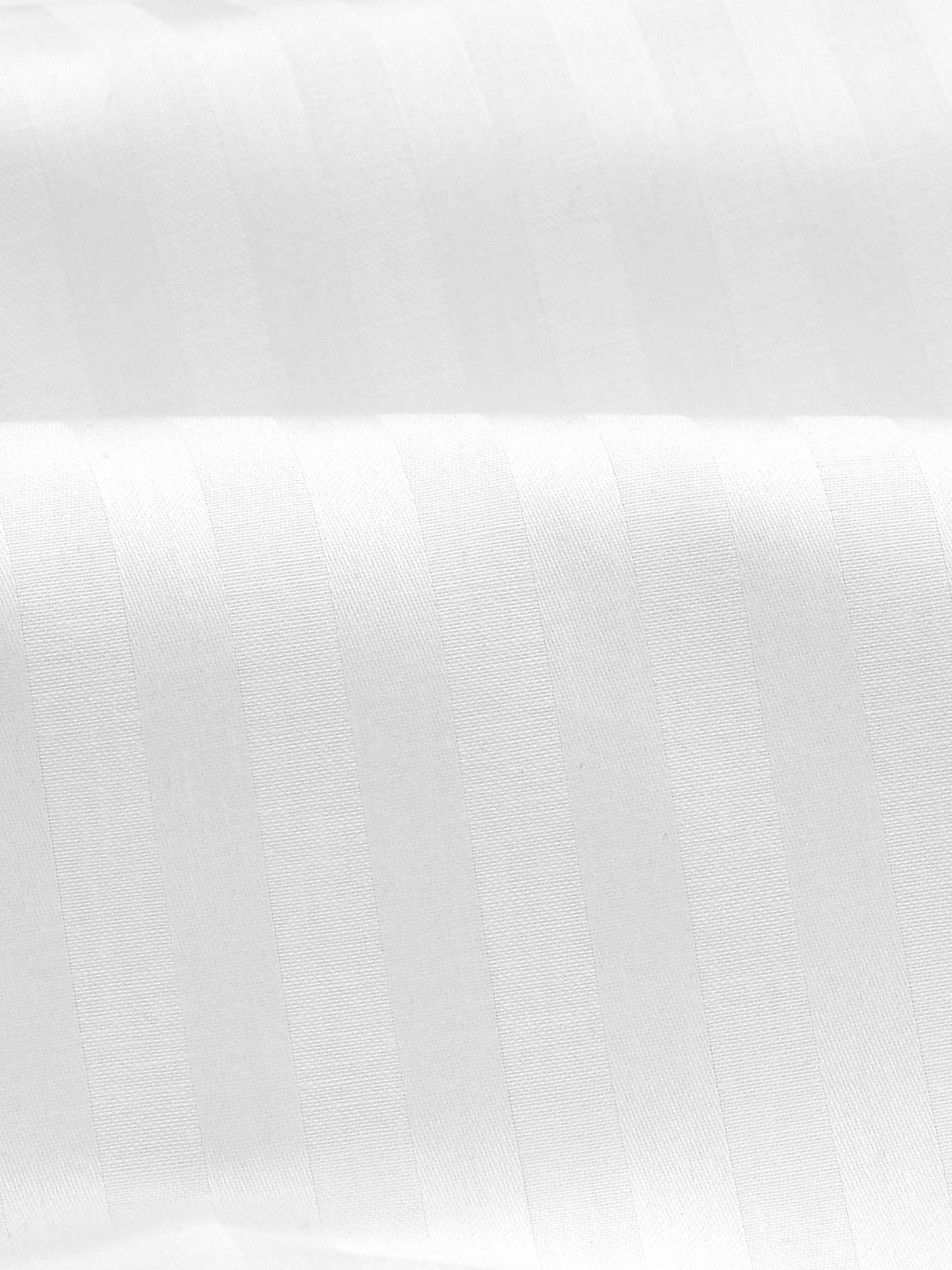 Italian Stripe King Size Bedsheet with 2 Pillow Covers | 210 TC Pure Cotton | White