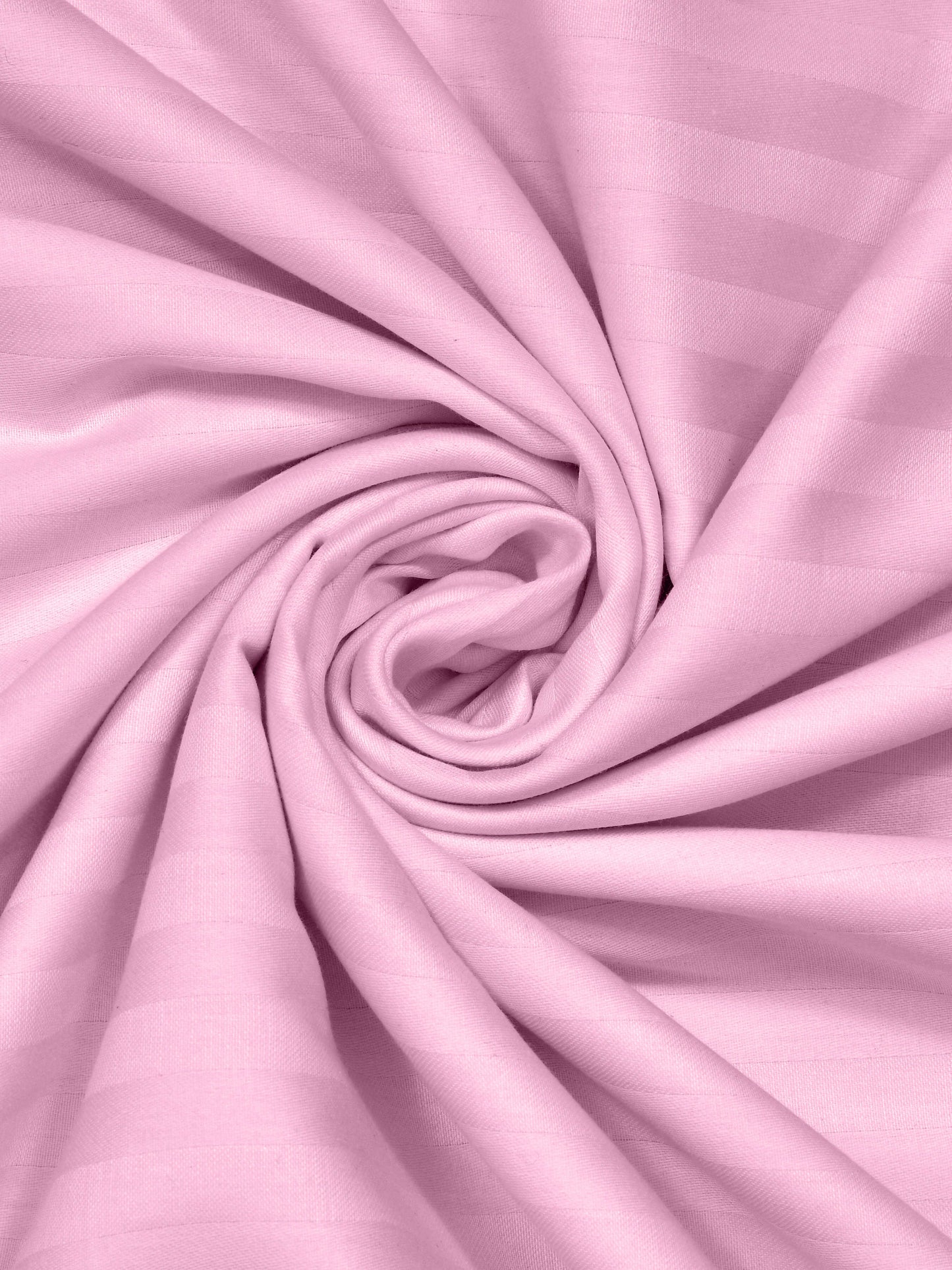 Italian Stripe King Size Bedsheet with 2 Pillow Covers | 210 TC Pure Cotton | Pink