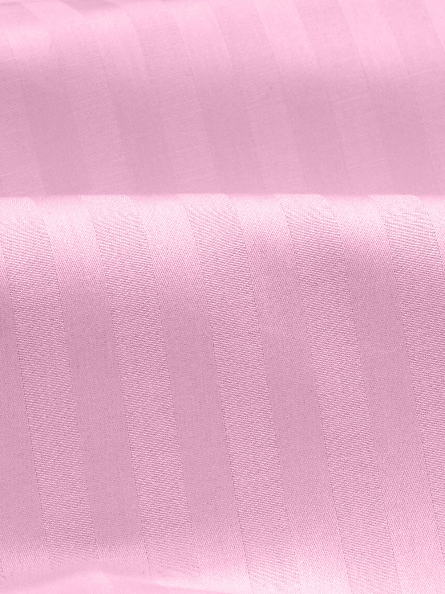 Italian Stripe King Size Bedsheet with 2 Pillow Covers | 210 TC Pure Cotton | Pink