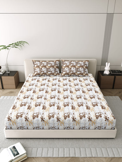 Mafatlal Corsica Bedsheet – Cocoa Brown, King, Cotton Percale