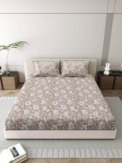 Mafatlal Corsica Bedsheet – Beige, King, Cotton Percale