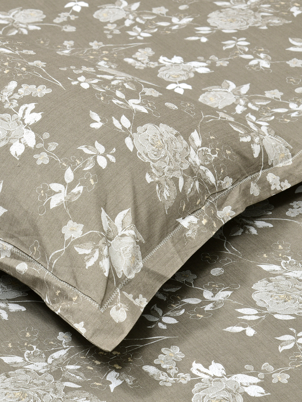 Corsica 186 TC Cotton King Size Bedsheet | 108x108 inches | Soft & Breathable Fabric | Flat Sheet with 2 Pillow Covers