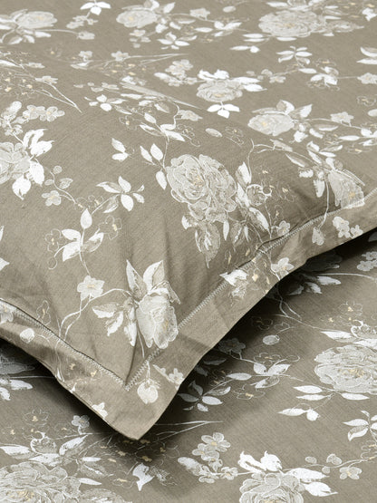 Corsica 186 TC Cotton King Size Bedsheet | 108x108 inches | Soft & Breathable Fabric | Flat Sheet with 2 Pillow Covers