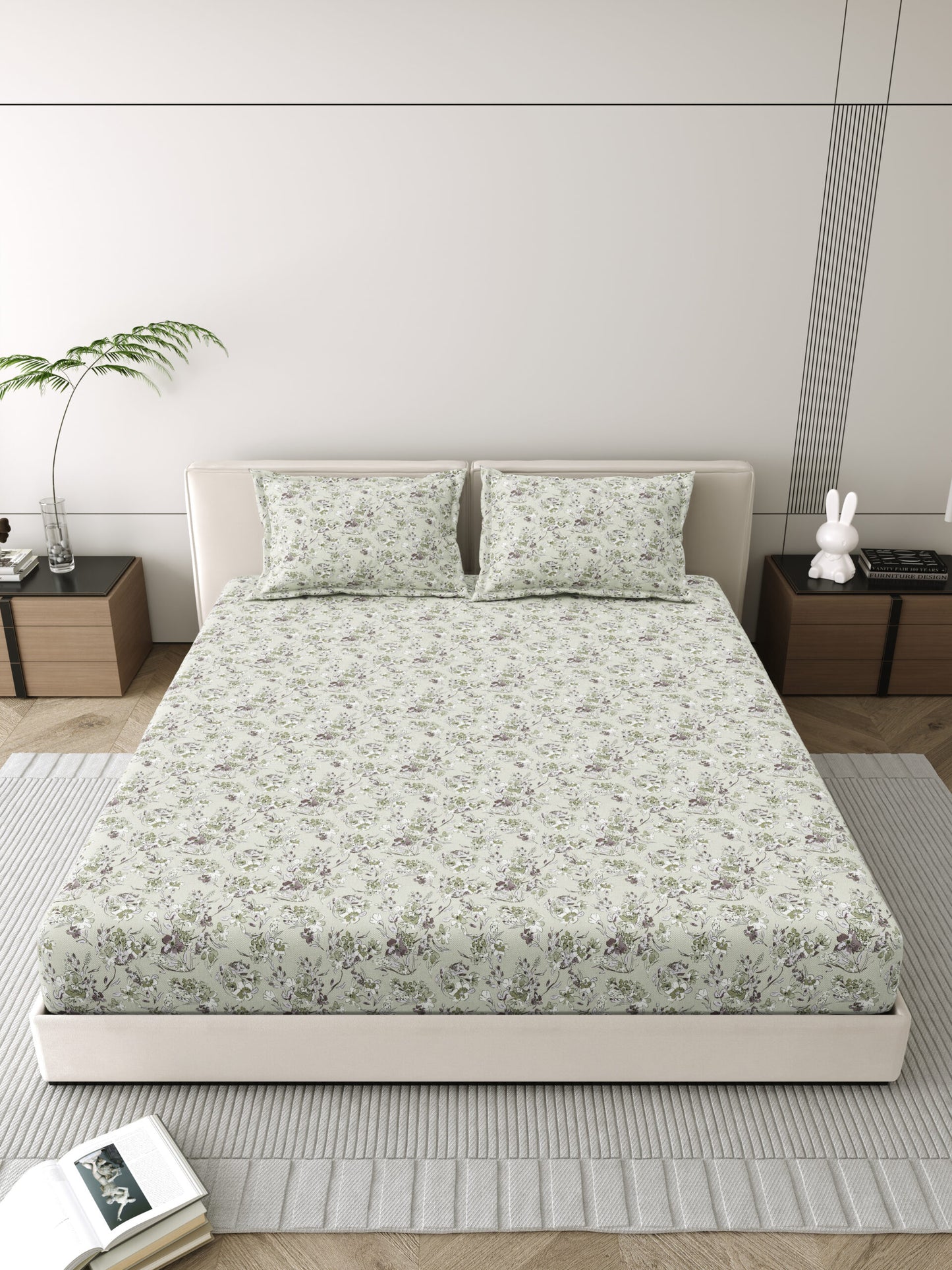 Mafatlal Corsica Bedsheet – Teal Green, King, Cotton Percale