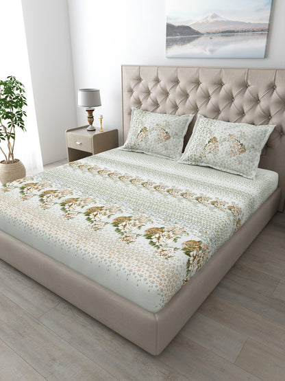 186 TC 100% Cotton King Size Bedsheet | 108 x 108 Inches
