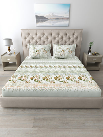 186 TC 100% Cotton King Size Bedsheet | 108 x 108 Inches