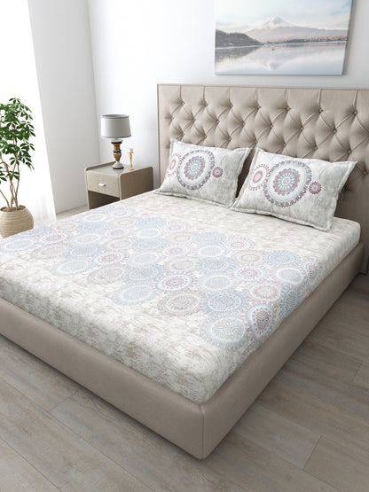 186 TC 100% Cotton King Size Bedsheet | 108 x 108 Inches