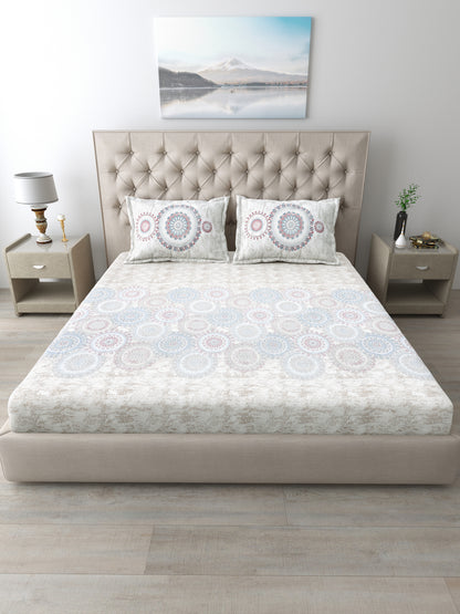 186 TC 100% Cotton King Size Bedsheet | 108 x 108 Inches
