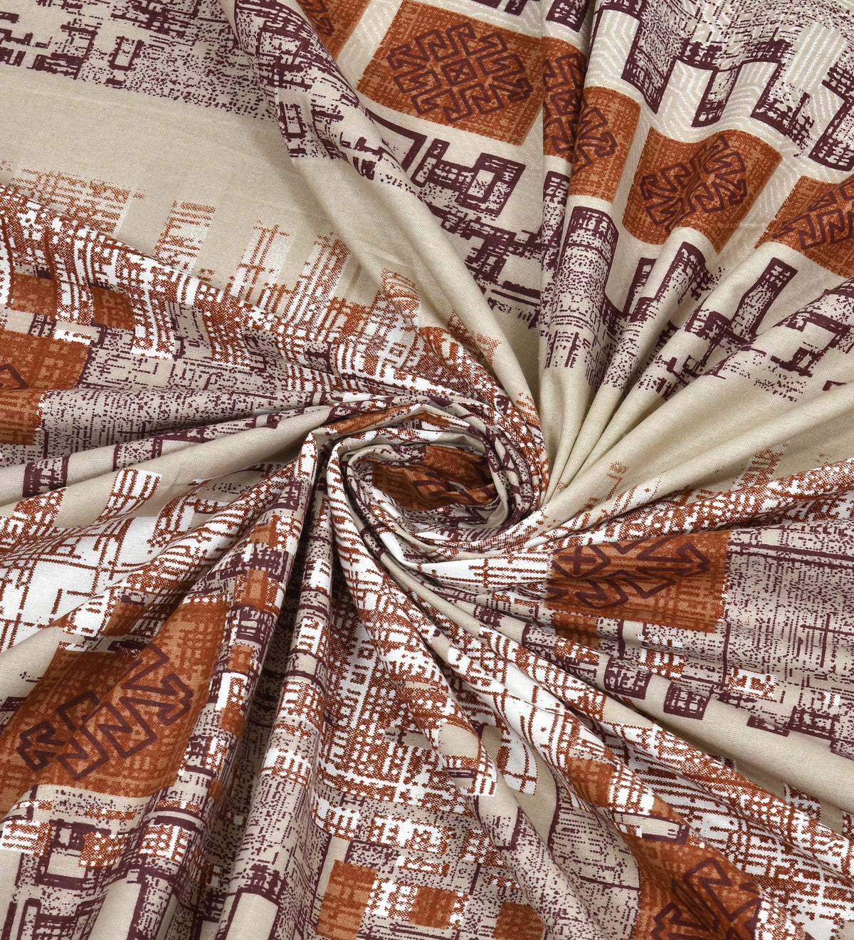 Autumn Delight 186 TC 100% Cotton King Size Bedsheet | 108 x 108 Inches | 2 pillow covers