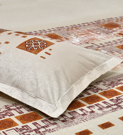 Autumn Delight 186 TC 100% Cotton King Size Bedsheet | 108 x 108 Inches | 2 pillow covers