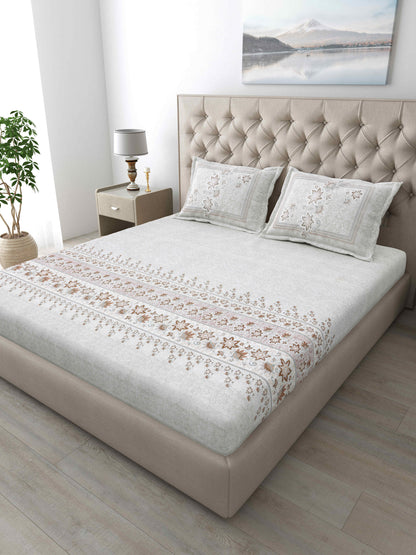 186 TC 100% Cotton King Size Bedsheet | 108 x 108 Inches