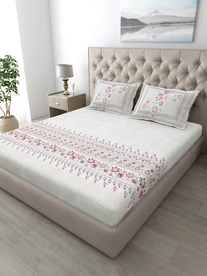 186 TC 100% Cotton King Size Bedsheet | 108 x 108 Inches