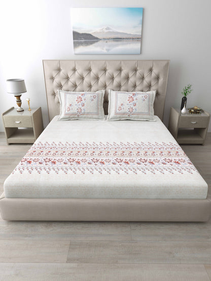 186 TC 100% Cotton King Size Bedsheet | 108 x 108 Inches