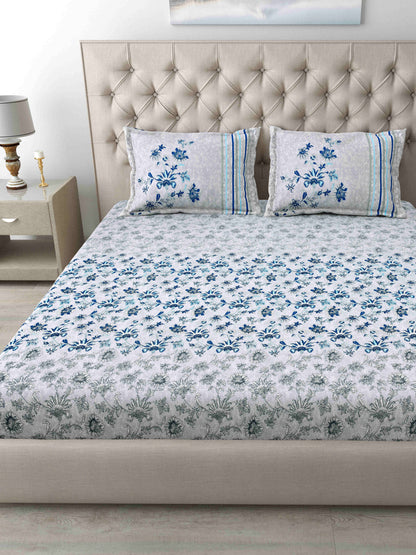 186 TC 100% Cotton King Size Bedsheet | 108 x 108 Inches