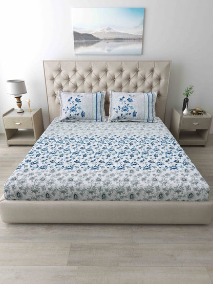 186 TC 100% Cotton King Size Bedsheet | 108 x 108 Inches