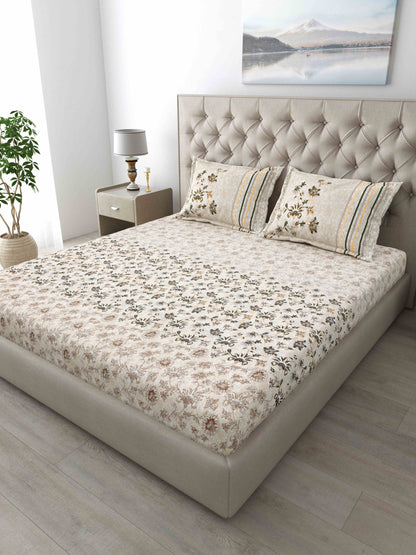 186 TC 100% Cotton King Size Bedsheet | 108 x 108 Inches