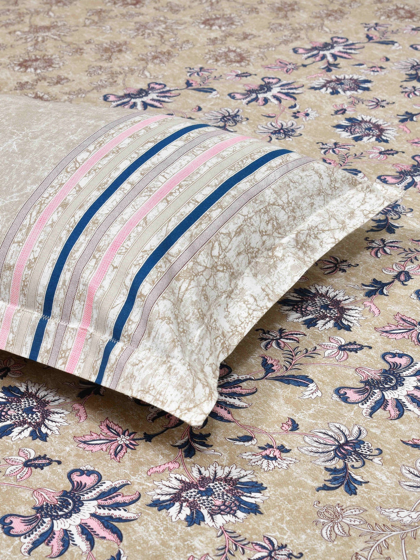 186 TC 100% Cotton King Size Bedsheet | 108 x 108 Inches