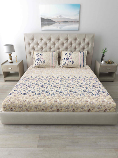 186 TC 100% Cotton King Size Bedsheet | 108 x 108 Inches