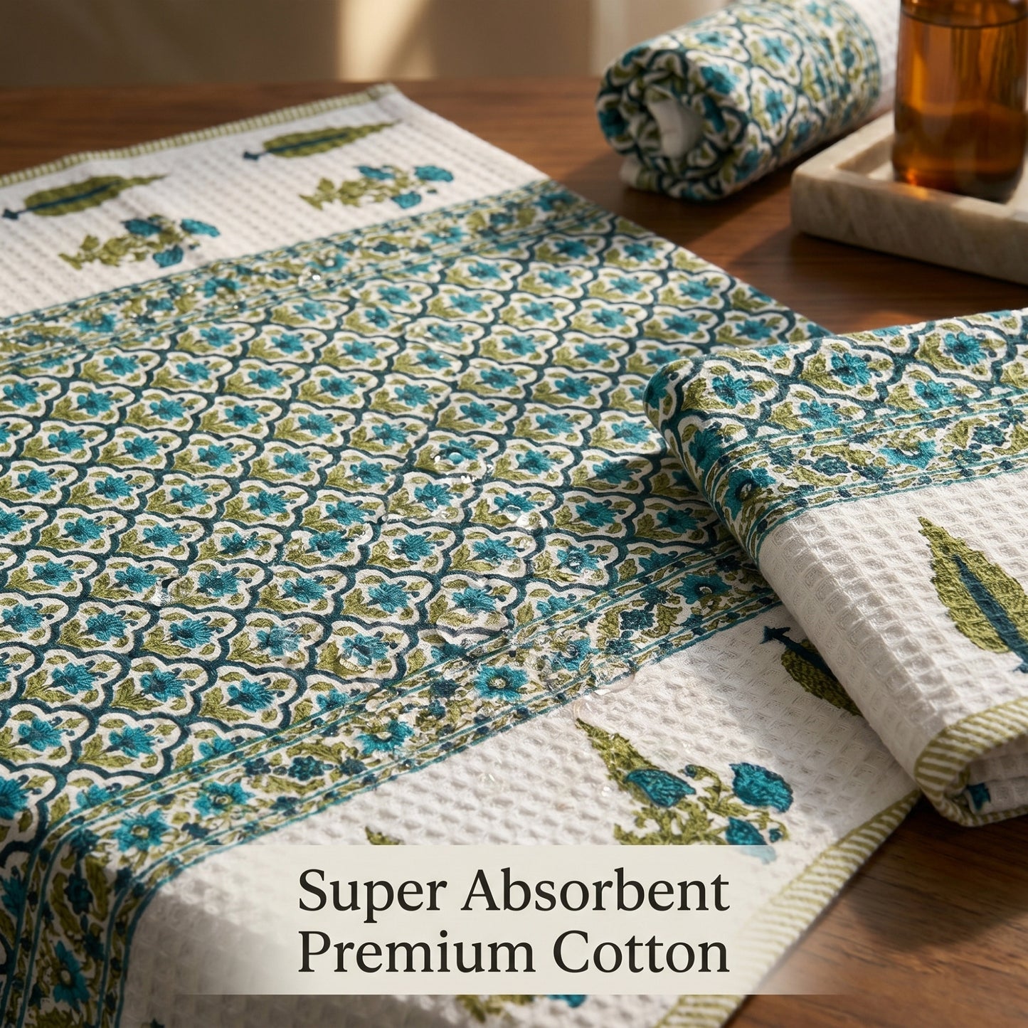 250 GSM Cotton Bath & Hand Towel Set | 1 Bath + 2 Hand Towels