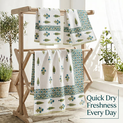 250 GSM Cotton Bath & Hand Towel Set | 1 Bath + 2 Hand Towels