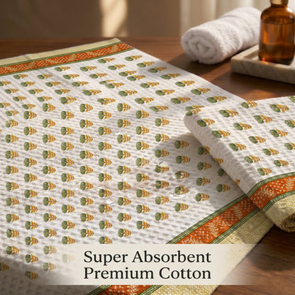 250 GSM Cotton Bath & Hand Towel Set | 1 Bath + 2 Hand Towels
