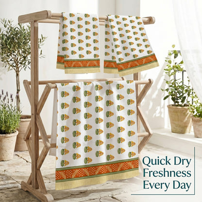 250 GSM Cotton Bath & Hand Towel Set | 1 Bath + 2 Hand Towels