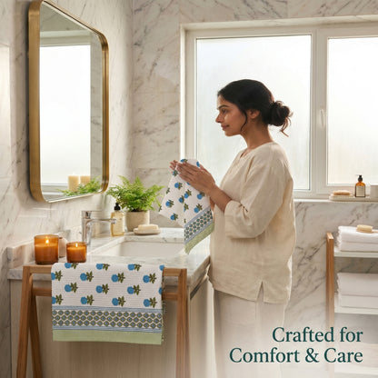 250 GSM Cotton Bath & Hand Towel Set | 1 Bath + 2 Hand Towels