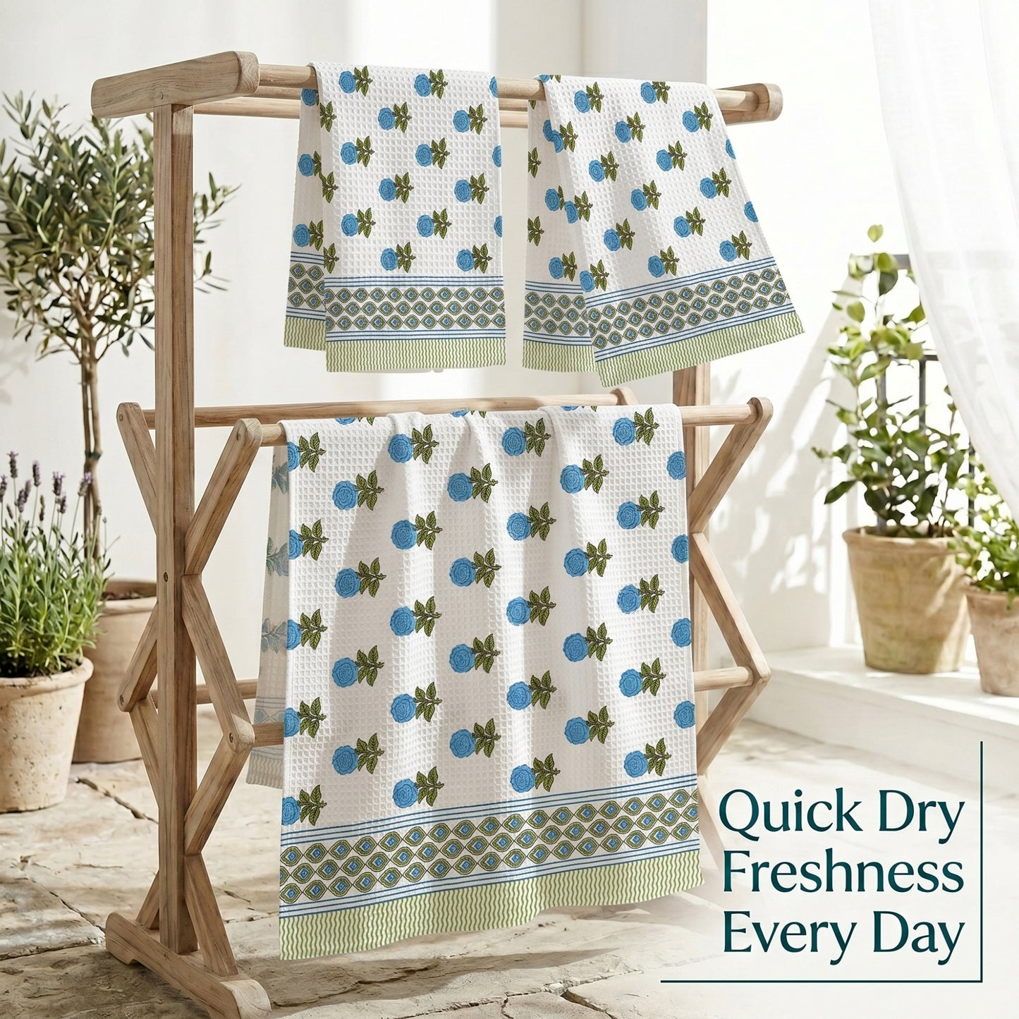 250 GSM Cotton Bath & Hand Towel Set | 1 Bath + 2 Hand Towels