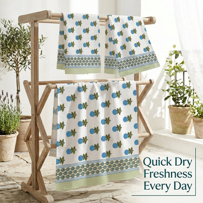 250 GSM Cotton Bath & Hand Towel Set | 1 Bath + 2 Hand Towels