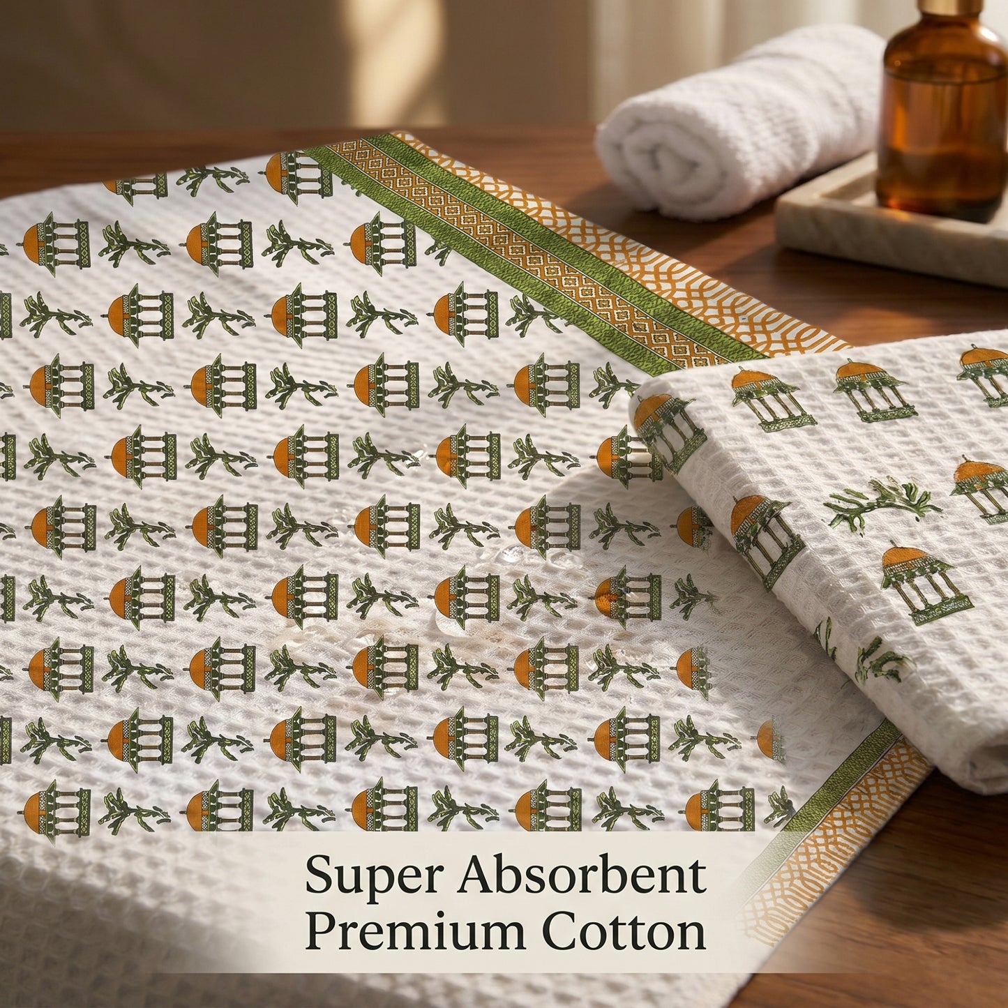 250 GSM Cotton Bath & Hand Towel Set | 1 Bath + 2 Hand Towels