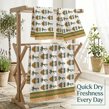 250 GSM Cotton Bath & Hand Towel Set | 1 Bath + 2 Hand Towels