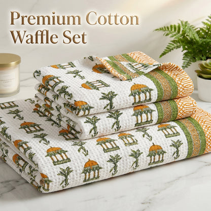 250 GSM Cotton Bath & Hand Towel Set | 1 Bath + 2 Hand Towels