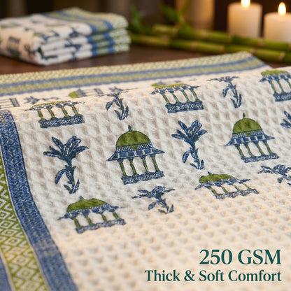 250 GSM Cotton Bath & Hand Towel Set | 1 Bath + 2 Hand Towels