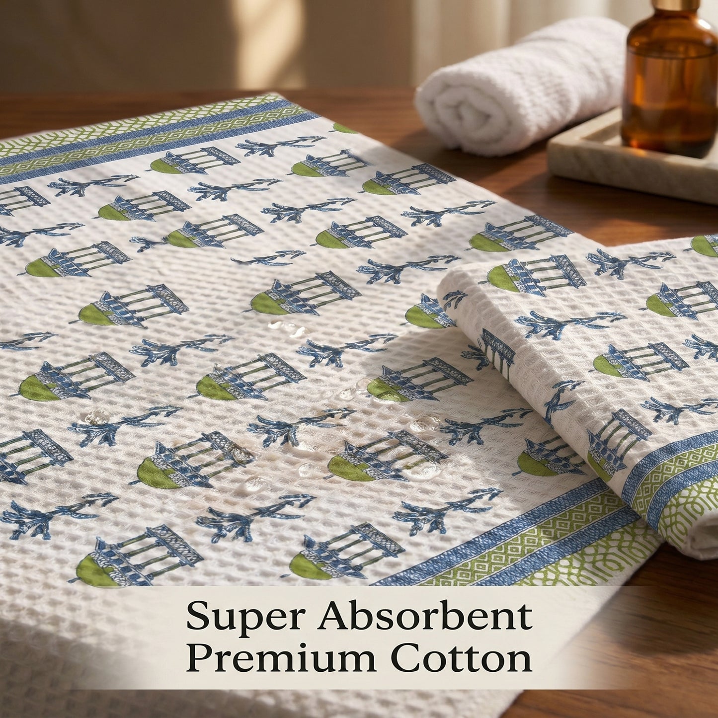 250 GSM Cotton Bath & Hand Towel Set | 1 Bath + 2 Hand Towels