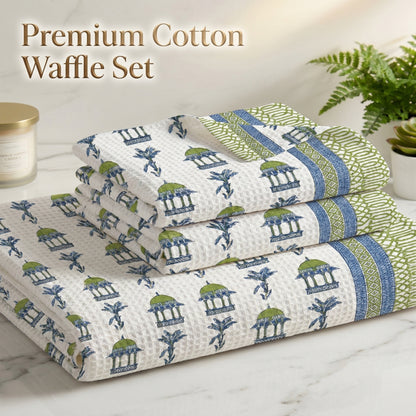 250 GSM Cotton Bath & Hand Towel Set | 1 Bath + 2 Hand Towels