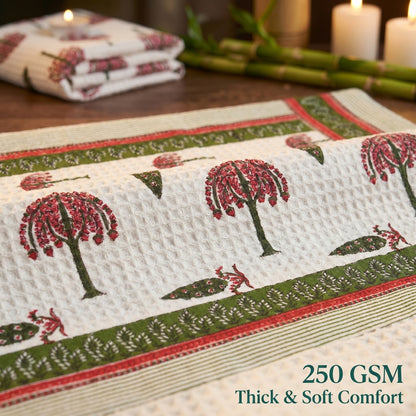 250 GSM Cotton Bath & Hand Towel Set | 1 Bath + 2 Hand Towels