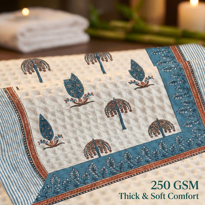 250 GSM Cotton Bath & Hand Towel Set | 1 Bath + 2 Hand Towels