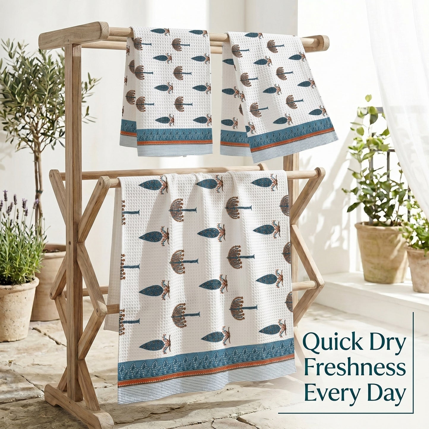 250 GSM Cotton Bath & Hand Towel Set | 1 Bath + 2 Hand Towels