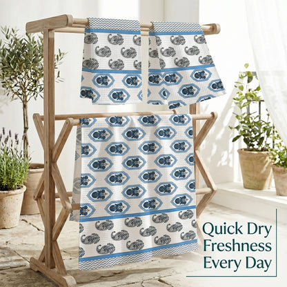 250 GSM Cotton Bath & Hand Towel Set | 1 Bath + 2 Hand Towels
