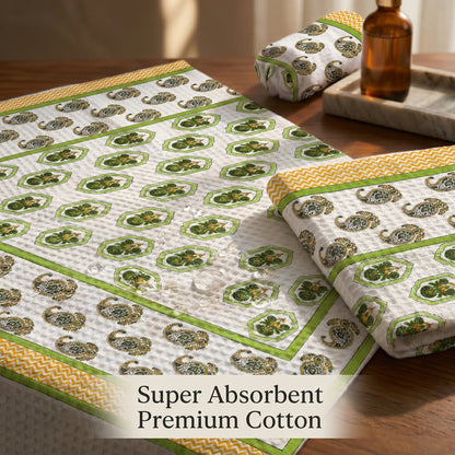 250 GSM Cotton Bath & Hand Towel Set | 1 Bath + 2 Hand Towels