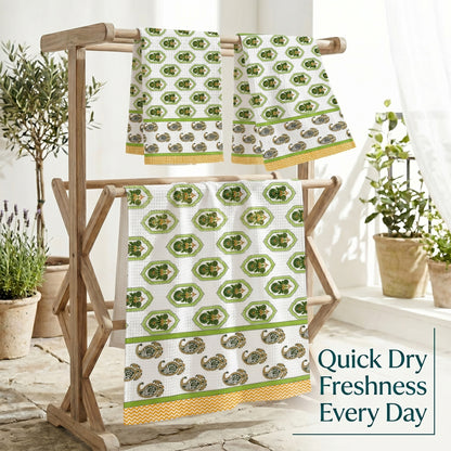 250 GSM Cotton Bath & Hand Towel Set | 1 Bath + 2 Hand Towels