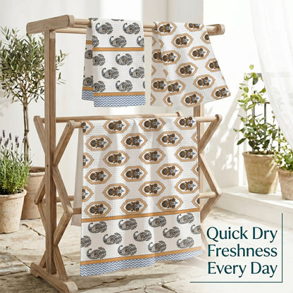 250 GSM Cotton Bath & Hand Towel Set | 1 Bath + 2 Hand Towels