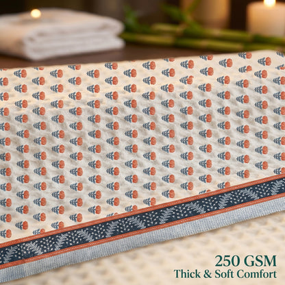 250 GSM Cotton Bath & Hand Towel Set | 1 Bath + 2 Hand Towels