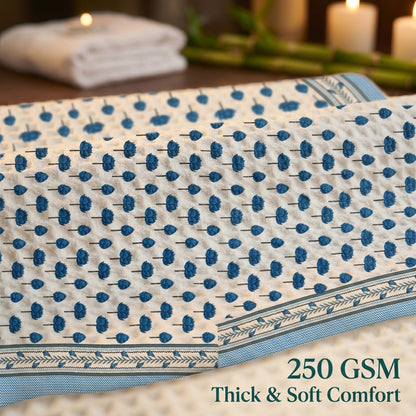 250 GSM Cotton Bath & Hand Towel Set | 1 Bath + 2 Hand Towels
