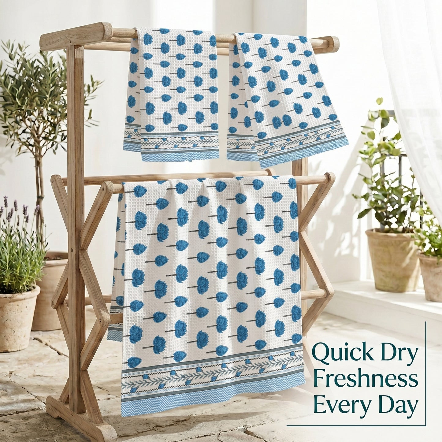 250 GSM Cotton Bath & Hand Towel Set | 1 Bath + 2 Hand Towels